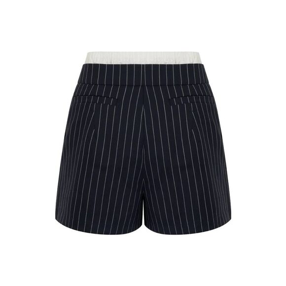NWOT Ann Andelman black striped drawstring shorts - Picture 6 of 8